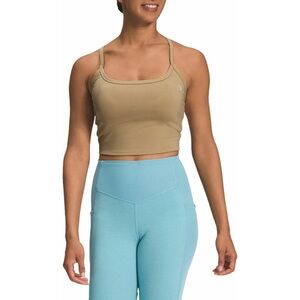 The North Face Dune Sky Tanklette Crop Top Tank in Khaki Stone Medium